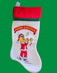 Calza natalizia vintage Sesame Street Jim Henson Muppets Bert anni 80 - Foto 1 di 3