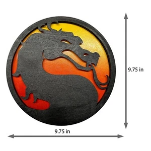 Mortal Kombat - Dragon Logo - Wandbild aus Holz - Handarbeit - Handmade Fan Art - Bild 1 von 4