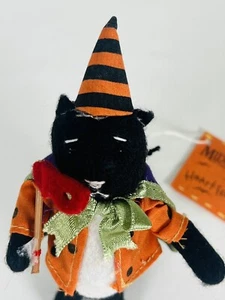 Vintage Heartfilts Midwest Cannon Falls Halloween Serie Maskerade Katze Ornament Neu mit Etikett - Bild 1 von 8