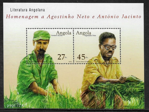 Angola #1244 Mint Never Hinged S/Sheet - Poets Cover