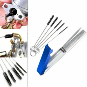 Juego de eliminación de chorro de suciedad carburador de carbono 13 agujas de limpieza 5 cepillos kits de herramientas - Imagen 1 de 11