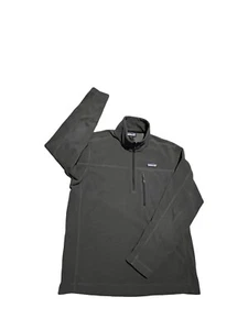 Patagonia Gray Checked Waffle 1/4 Zip Pullover Mens Sz M Gorpcore Workout Travel - Bild 1 von 7