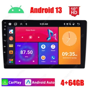 Android 13 In Dash 10.1" HD Touch Screen 2Din Car Stereo Radio CarPlay 4+64GB - Picture 1 of 13
