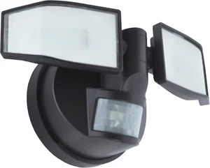 LED Motion Activated Battery-Operated Security Flood Light - Bronze, 5000K, Auto - Picture 1 of 9