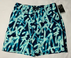 Nike Men’s Glow Diverge 9-inch E-Board Swim Trunks NESS 9417 Blue M L XL 2XL - Picture 1 of 6
