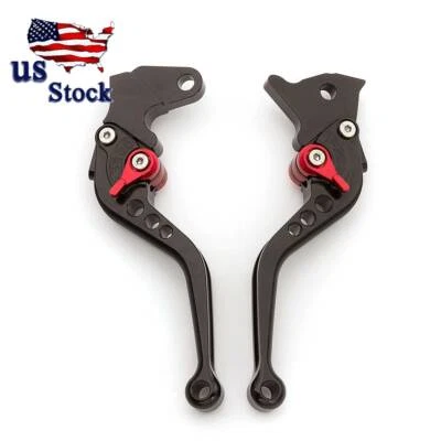 CNC Short Brake Clutch Levers Black For Yamaha TTR250 2002-2005 YZ250 1985-1988 - Image 1 of 4