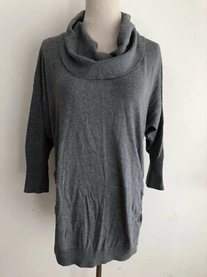 Motherhood Maternity Cotton-Blend Cowl Neck Sweater Knit Top Gray Heather Size M - Image 1 of 4
