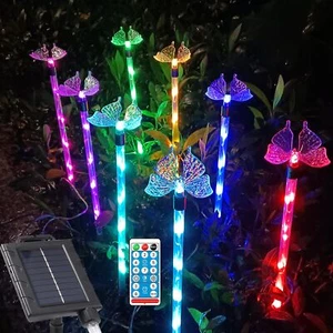 Set of 8 Plastic Solar Garden Lights for Garden Decor - Upgraded Solar Lights... - Picture 1 of 7