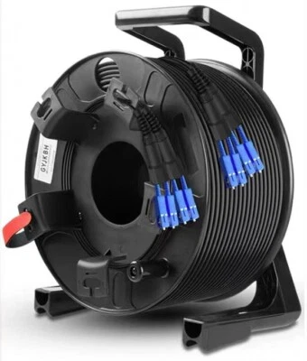 100M SC-SC Outdoor Armored Singlemode 4 Strands with Fiber Tactical Cable Reel - Image 1 of 3