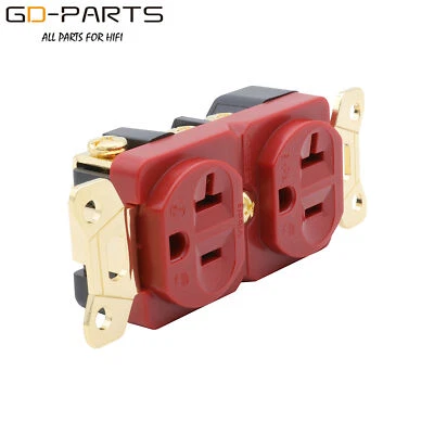 Viborg Pure Copper US Mains AC Power Socket Receptacle Outlet 24K Gold Plated 1P - Image 1 of 4