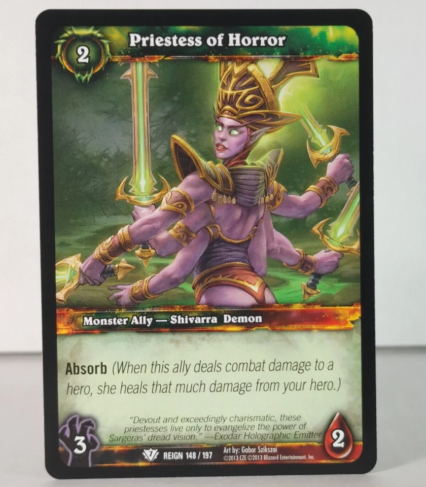 Priestess of Horror - Reign of FIre - 148/197 - World of Warcraft TCG - Common - Image 1 of 1