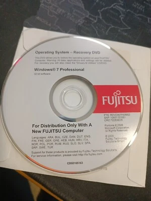 Windows 7 Professional 32-bit X86 Recovery Disk with Memory - Image 1 of 4