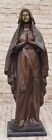 Our Lady Virgin Mary Madonna Praying Folded Hands Heavy Bronze Statue 81 CM Sale