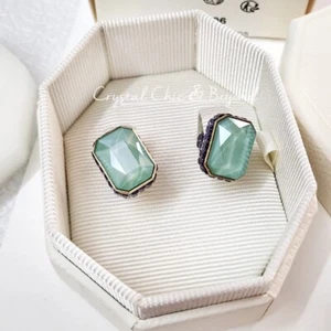 AUTÉNTICOS SWAROVSKI NUEVOS Pendientes Orbita Azul Octágono 5641406 - Imagen 1 de 5