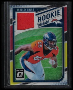 2018 Donruss Optic #RT-BC Bradley Chubb Rookie Threads Red and Yellow - Picture 1 of 2
