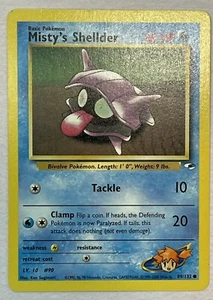 Pokemon Gym Heroes Misty's Shellder 40 HP Excellent Vintage 89/132 - Picture 1 of 4