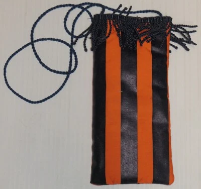 Illinois Fighting Illini Chicago Bears orange & blue eyeglass case purse 8"x3.5" - Image 1 of 3