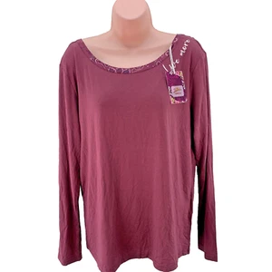 Joe Browns Yoga Top Cross Back Long Sleeve, Size UK 12, Purple, RRP £30 - Picture 1 of 18