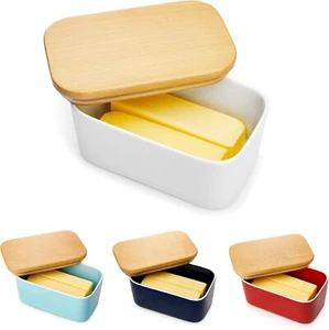Large Butter Dish - Airtight Butter Keeper Holds up to 2 Sticks of Butter White - Picture 1 of 5