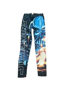 Mighty Fine Womens Leggings Size Medium Star Wars Princess Leia Luke Yoga - Picture 1 of 6