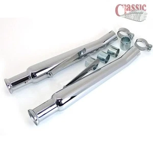 CUSTOM / CHOPPER CLASSIC TULIP US MEGAPHONE SILENCERS - Picture 1 of 1