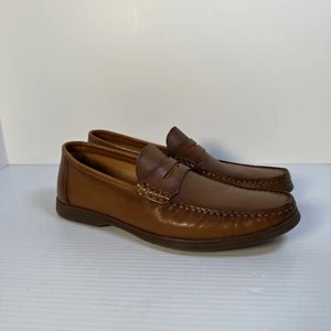 Men's Flag Ltd Nappa Glove Brown Penny Loafers size 10M - Picture 1 of 11