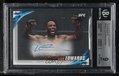 2019 Topps UFC Knockout Auto 17/99 Leon Edwards #KA-LE BGS 9 MINT - Image 1 of 3
