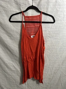 Old Navy rot ärmellos Häkel Stil Racerback Tank kurz Tank Kleid Größe Large - Bild 1 von 4