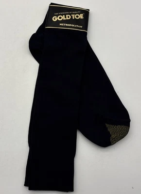 Calcetín Metropolitano dorado vintage AZUL MARINO 100H zapato talla 7,5-12 Foto 1 de 4
