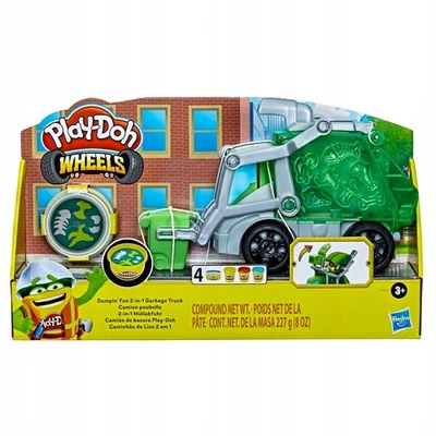 Play-Doh Knete Set 2-in-1 – Müllwagen und Recycling-LKW + 4 Dosen Knete - Bild 1 von 4