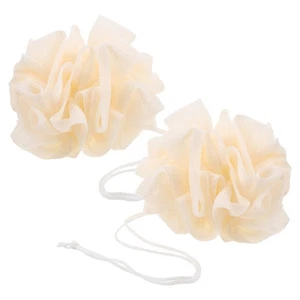 2pcs Practical Dual Sided Exfoliating Bath Cloth With Soap Holder - Picture 1 of 12