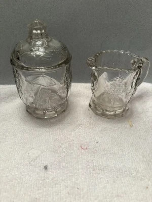 Vintage Creamer & Sugar Bowl; Lead Crystal; NWT; See Labels; German Lausitzer - Image 1 of 3