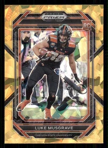 2023 Panini Prizm Draft Picks Prizms Gold Ice #158 Luke Musgrave - Picture 1 of 2