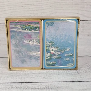 Caspari Waterlilies Double Deck No PC40 Playing Cards Sealed Claude Monet  - Picture 1 of 9