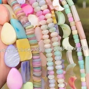 Filo accessori gioielli perline sfuse tondo cuore conchiglia madreperla colorata - Foto 1 di 48
