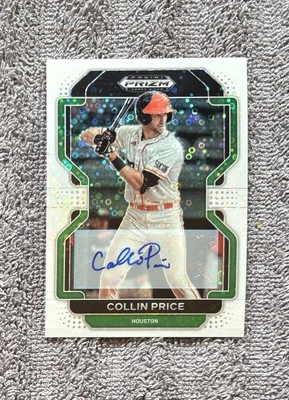 2022 Prizm Draft Picks Collin Price White Disco Auto /50 Rookie RC SP Astros - Image 1 of 2