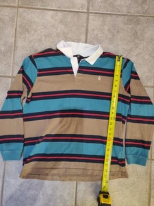 Volcom 80s Style Mens Size Small Long Sleeve 1/4 Button Polo Shirt - Picture 1 of 4