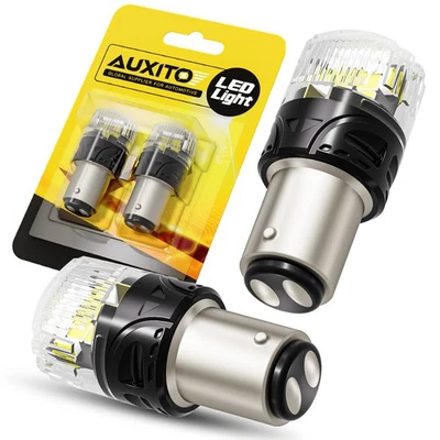 AUXITO 1157 2357 2057 7528 LED Reverse Backup Lights 6500K Bulb White Bright 2pc - Image 1 of 4