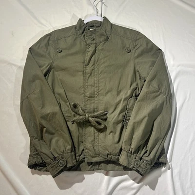 Chaqueta Diesel Mujer Pequeña Militar Bombardero Utilitario Verde Oliva Cinch Abrigo Foto 1 de 4