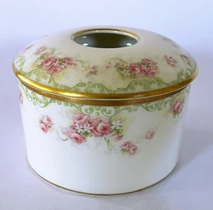 Antik 1900-1914 Bawo & Dotter Elite Works Limoges Haarempfänger, 4" Durchmesser - Bild 1 von 6