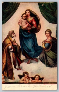 Postcard Madonna Raphael Santi Dresden Germany Undivided Back c1905 Antique - Picture 1 of 2