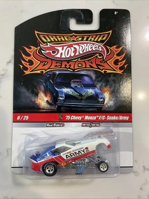 2009 Hot Wheels DRAG STRIP DEMONS Don Prudomme 75 Chevy Monza F/C Snake/Army - Image 1 of 4