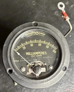 Vintage Westinghouse US Navy Aircraft Type MX Milliamperes Direct Current - Picture 1 of 9