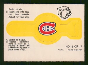 Montreal Canadiens 1973-74 O-Pee-Chee Ringe 73-74 #2 sehr guter Zustand + 97245 - Bild 1 von 2