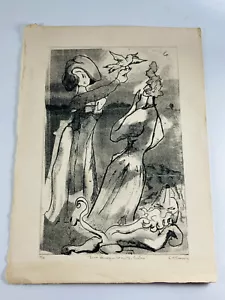 Vintage C G McConaughy Intaglio Etching irma prunesquallor and the countess /10 - Picture 1 of 10
