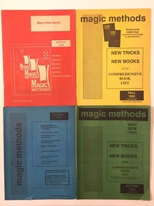 Lot 4 Vintage 90s Magic Methods Magician Catalogs Tricks Cards Close Up Stage - Picture 1 of 10