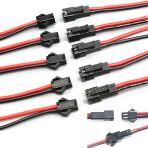 (5 paires) Connecteur JST SM 2 Broches Mâle Et Femelle Plug avec cable 10cm lot - Imagen 1 de 6