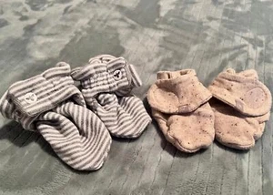 2 pack baby infant bootie bundle set boy girl or unisex (size 0-3m) - Picture 1 of 11