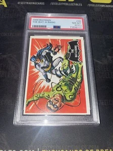 1966 Topps Batman Black Bat #46 The Bat-A-Rang Batman Riddler PSA 8 oc NM MT - Picture 1 of 6