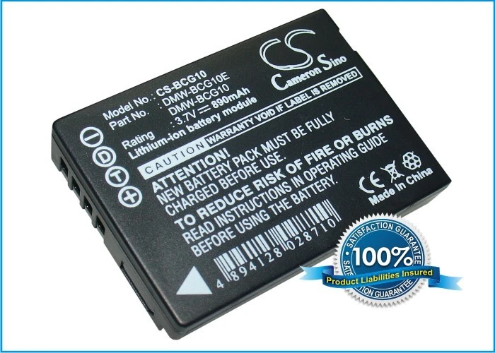 3.7V battery for Panasonic Lumix DMC-TZ6, Lumix DMC-TZ8EG-S, Lumix DMC-TZ10EG-K - Image 1 of 1